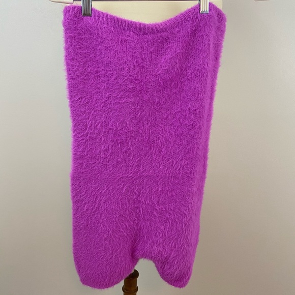 Fuchsia Fuzzy Tube Romper - Picture 4 of 6